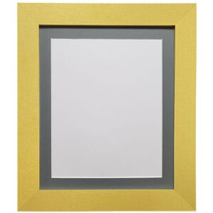 Frames & Mirrors 4U Metro Gold Frame with Dark Grey Mount for Image Size 24 x 16 Inch Gold Frames & Mirrors 4U Metro Gold Frame with Dark Grey Mount for Image Size 24 x 16 Inch Gold