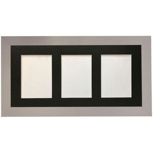 Frames & Mirrors 4U Metro Light Grey Frame with Black Mount for 3 Image Sizes 7 x 5 Inch Light Grey Frames & Mirrors 4U Metro Light Grey Frame with Black Mount for 3 Image Sizes 7 x 5 Inch Light Grey