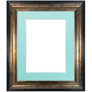 Frames & Mirrors 4U Scandi Black & Gold Frame with Blue Mount for Image Size 9 x 7 Inch Black Frames & Mirrors 4U Scandi Black & Gold Frame with Blue Mount for Image Size 9 x 7 Inch Black