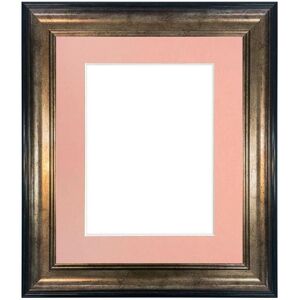 Frames & Mirrors 4U Scandi Black & Gold Frame with Pink Mount for Image Size 9 x 7 Inch Black Frames & Mirrors 4U Scandi Black & Gold Frame with Pink Mount for Image Size 9 x 7 Inch Black