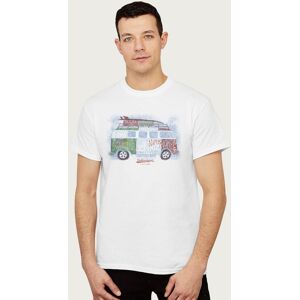 Volkswagen Men's Italy Euro Football Camper T-Shirt in White Size: Large White L Volkswagen Men's Italy Euro Football Camper T-Shirt in White Size: Large White L