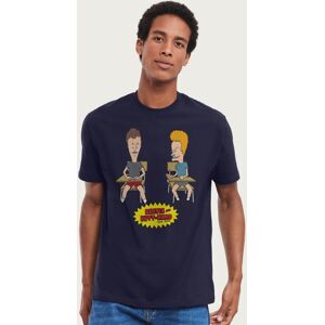 Beavis and Butthead Men's At School Desks T-Shirt in Navy Size: Medium Navy M Beavis and Butthead Men's At School Desks T-Shirt in Navy Size: Medium Navy M