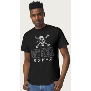 One Piece Men's Kanji & Straw Hat Pirates Logo Anime T-Shirt in Black Size: Medium Black M One Piece Men's Kanji & Straw Hat Pirates Logo Anime T-Shirt in Black Size: Medium Black M