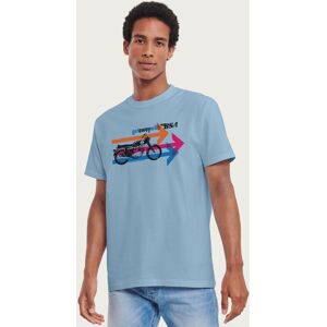 BSA Men's Rocket 3 Motorcycle Retro 70's Arrow Ad T-Shirt in Light Blue Size: Large Light Blue L BSA Men's Rocket 3 Motorcycle Retro 70's Arrow Ad T-Shirt in Light Blue Size: Large Light Blue L