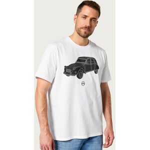 Citroen Men's 2CV Angle For Light T-Shirt in White Size: 2XL White 2XL Citroen Men's 2CV Angle For Light T-Shirt in White Size: 2XL White 2XL