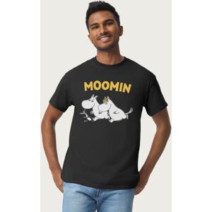 Moomin Men's Running troll & Snorkmaiden T-Shirt in Black Size: 2XL Black 2XL Moomin Men's Running troll & Snorkmaiden T-Shirt in Black Size: 2XL Black 2XL