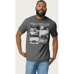 Volkswagen Men's Camper Retro Adventure Photos T-Shirt in Charcoal Size: Small Charcoal S Volkswagen Men's Camper Retro Adventure Photos T-Shirt in Charcoal Size: Small Charcoal S