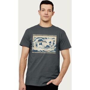 Coto7 Men's Making Waves Hokusai Classic Paintings T-Shirt in Charcoal Size: Medium Charcoal M Coto7 Men's Making Waves Hokusai Classic Paintings T-Shirt in Charcoal Size: Medium Charcoal M