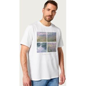 Coto7 Men's Water Lilly Collection Monet Classic Paintings T-Shirt in White Size: 2XL White 2XL Coto7 Men's Water Lilly Collection Monet Classic Paintings T-Shirt in White Size: 2XL White 2XL
