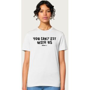 Mean Girls Women's You Can't Sit With Us Regina Quote Relaxed Fit T-Shirt in White Size: XL White XL Mean Girls Women's You Can't Sit With Us Regina Quote Relaxed Fit T-Shirt in White Size: XL White XL