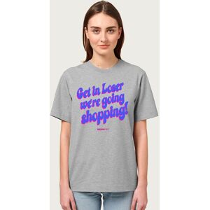 Mean Girls Women's Get In Loser We're Going Shopping Regina Quote Relaxed Fit T-Shirt in Mid Grey Size: 2XL Mid Grey 2XL Mean Girls Women's Get In Loser We're Going Shopping Regina Quote Relaxed Fit T-Shirt in Mid Grey Size: 2XL Mid Grey 2XL