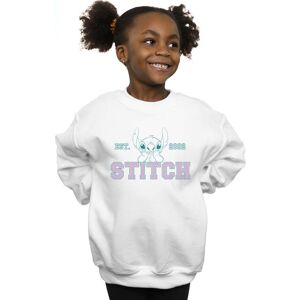 Disney Girl's Lilo & Stitch Collegial Pastel Sweatshirt in White Size: 9 Years White 9 Years Disney Girl's Lilo & Stitch Collegial Pastel Sweatshirt in White Size: 9 Years White 9 Years