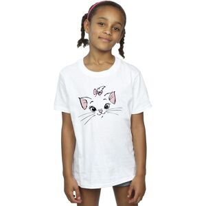 Disney Girl's Classics Marie Face Pocket Cotton T-Shirt in White Size: 9 Years White 9 Years Disney Girl's Classics Marie Face Pocket Cotton T-Shirt in White Size: 9 Years White 9 Years