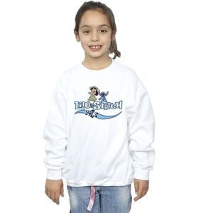 Disney Girl's Lilo & Stitch Characters Sweatshirt in White Size: 9 Years White 9 Years Disney Girl's Lilo & Stitch Characters Sweatshirt in White Size: 9 Years White 9 Years