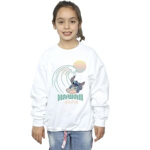 Disney Girl's Lilo & Stitch Hawaii Sweatshirt in White Size: 7-8 Years White 7-8 Years Disney Girl's Lilo & Stitch Hawaii Sweatshirt in White Size: 7-8 Years White 7-8 Years