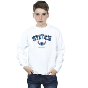 Disney Boy's Lilo & Stitch Collegial Sweatshirt in White Size: 12-13 Years White 12-13 Years Disney Boy's Lilo & Stitch Collegial Sweatshirt in White Size: 12-13 Years White 12-13 Years