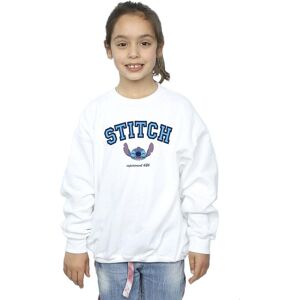 Disney Girl's Lilo & Stitch Collegial Sweatshirt in White Size: 9 Years White 9 Years Disney Girl's Lilo & Stitch Collegial Sweatshirt in White Size: 9 Years White 9 Years