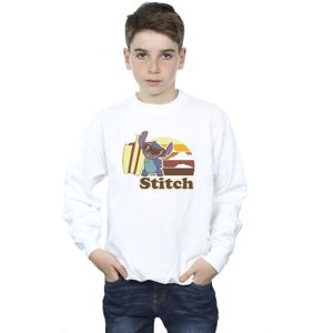 Disney Boy's Lilo & Stitch Bitten Surfboard Sweatshirt in White Size: 9 Years White 9 Years Disney Boy's Lilo & Stitch Bitten Surfboard Sweatshirt in White Size: 9 Years White 9 Years