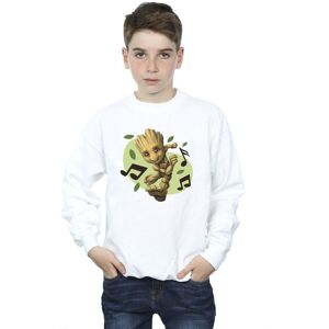 Marvel Boy's Guardians Of The Galaxy Groot Musical Notes Sweatshirt in White Size: 7-8 Years White 7-8 Years Marvel Boy's Guardians Of The Galaxy Groot Musical Notes Sweatshirt in White Size: 7-8 Years White 7-8 Years