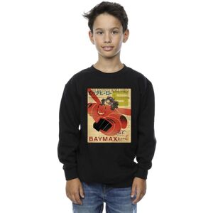 Disney Boy's Big Hero 6 Baymax Flying Baymax Newspaper Sweatshirt in Black Size: 7-8 Years Black 7-8 Years Disney Boy's Big Hero 6 Baymax Flying Baymax Newspaper Sweatshirt in Black Size: 7-8 Years Black 7-8 Years