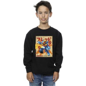 Disney Boy's Big Hero 6 Baymax Fred Newspaper Sweatshirt in Black Size: 9 Years Black 9 Years Disney Boy's Big Hero 6 Baymax Fred Newspaper Sweatshirt in Black Size: 9 Years Black 9 Years