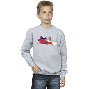 Disney Boy's Big Hero 6 Baymax Hiro Bridge Sweatshirt in Grey Size: 5-6 Years Grey 5-6 Years Disney Boy's Big Hero 6 Baymax Hiro Bridge Sweatshirt in Grey Size: 5-6 Years Grey 5-6 Years