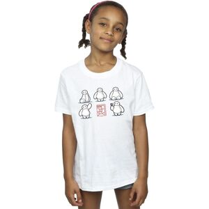 Disney Girl's Big Hero 6 Baymax Many Poses Cotton T-Shirt in White Size: 7-8 Years White 7-8 Years Disney Girl's Big Hero 6 Baymax Many Poses Cotton T-Shirt in White Size: 7-8 Years White 7-8 Years