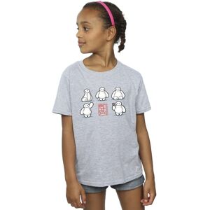 Disney Girl's Big Hero 6 Baymax Many Poses Cotton T-Shirt in Grey Size: 7-8 Years Grey 7-8 Years Disney Girl's Big Hero 6 Baymax Many Poses Cotton T-Shirt in Grey Size: 7-8 Years Grey 7-8 Years