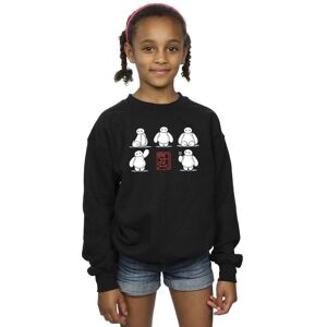 Disney Girl's Big Hero 6 Baymax Many Poses Sweatshirt in Black Size: 7-8 Years Black 7-8 Years Disney Girl's Big Hero 6 Baymax Many Poses Sweatshirt in Black Size: 7-8 Years Black 7-8 Years