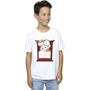 Disney Boy's Big Hero 6 Baymax Frame Support T-Shirt in White Size: 7-8 Years White 7-8 Years Disney Boy's Big Hero 6 Baymax Frame Support T-Shirt in White Size: 7-8 Years White 7-8 Years