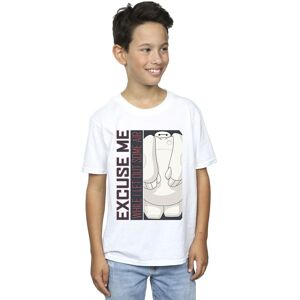 Disney Boy's Big Hero 6 Baymax Excuse Me Some Air T-Shirt in White Size: 7-8 Years White 7-8 Years Disney Boy's Big Hero 6 Baymax Excuse Me Some Air T-Shirt in White Size: 7-8 Years White 7-8 Years