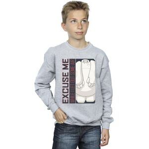 Disney Boy's Big Hero 6 Baymax Excuse Me Some Air Sweatshirt in Grey Size: 5-6 Years Grey 5-6 Years Disney Boy's Big Hero 6 Baymax Excuse Me Some Air Sweatshirt in Grey Size: 5-6 Years Grey 5-6 Years