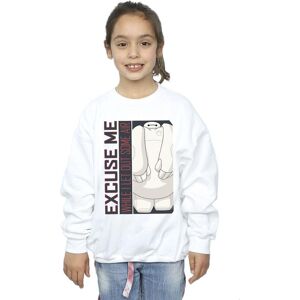 Disney Girl's Big Hero 6 Baymax Excuse Me Some Air Sweatshirt in White Size: 5-6 Years White 5-6 Years Disney Girl's Big Hero 6 Baymax Excuse Me Some Air Sweatshirt in White Size: 5-6 Years White 5-6 Years