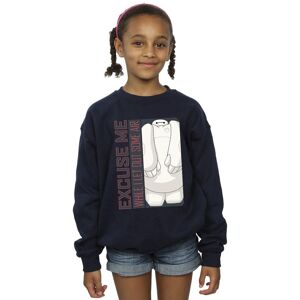 Disney Girl's Big Hero 6 Baymax Excuse Me Some Air Sweatshirt in Navy Size: 7-8 Years Navy 7-8 Years Disney Girl's Big Hero 6 Baymax Excuse Me Some Air Sweatshirt in Navy Size: 7-8 Years Navy 7-8 Years