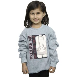 Disney Girl's Big Hero 6 Baymax Excuse Me Some Air Sweatshirt in Grey Size: 9 Years Grey 9 Years Disney Girl's Big Hero 6 Baymax Excuse Me Some Air Sweatshirt in Grey Size: 9 Years Grey 9 Years