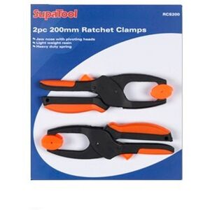 SupaTool Ratchet Clamp Pack of 2 in Black Black SupaTool Ratchet Clamp Pack of 2 in Black Black
