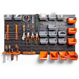 VonHaus 44 Piece Wall Mounted Pegboard Hook in Black Black VonHaus 44 Piece Wall Mounted Pegboard Hook in Black Black