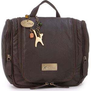 Catwalk Collection Handbags Women's Maisie Large Leather Hanging Travel Toiletry Cosmetic Wash Bag in Brown Brown Large Catwalk Collection Handbags Women's Maisie Large Leather Hanging Travel Toiletry Cosmetic Wash Bag in Brown Brown Large