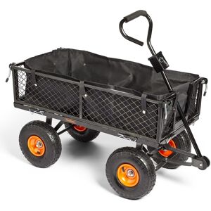 VonHaus 350kg Weight Capacity Heavy Duty Garden Cart in Black Black VonHaus 350kg Weight Capacity Heavy Duty Garden Cart in Black Black