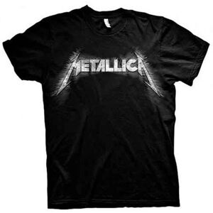 Metallica Spiked Band Logo T-Shirt in Black Size: Large Black L Metallica Spiked Band Logo T-Shirt in Black Size: Large Black L