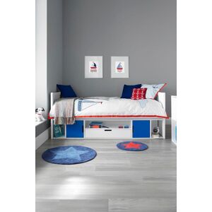 Time4sleep Vancouver Cabin Pink Wooden Storage Bed in Blue Size: Single Blue Single Time4sleep Vancouver Cabin Pink Wooden Storage Bed in Blue Size: Single Blue Single
