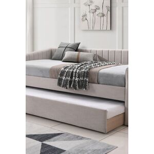 Time4sleep Sanderson Natural Oat Upholstered - Day Bed Including Underbed Size: Single Natural Single Time4sleep Sanderson Natural Oat Upholstered - Day Bed Including Underbed Size: Single Natural Single