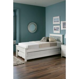 Time4sleep Atlantis White Wooden Guest Bed Including Underbed Size: Single White Single Time4sleep Atlantis White Wooden Guest Bed Including Underbed Size: Single White Single