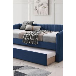 Time4sleep Sanderson Navy Blue Upholstered Day Bed Including Underbed Size: Single Navy Single Time4sleep Sanderson Navy Blue Upholstered Day Bed Including Underbed Size: Single Navy Single