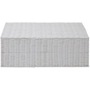 Arpan Resin Woven Under Bed Storage Box, Toy Chest, Hamper Basket With Lid M in White Size: Medium White M Arpan Resin Woven Under Bed Storage Box, Toy Chest, Hamper Basket With Lid M in White Size: Medium White M