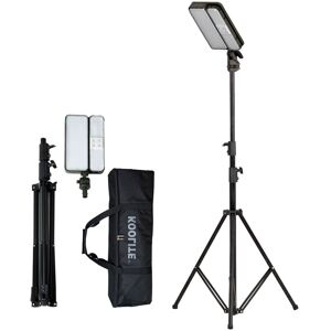 Koolite Rechargeable Work Light Kits with Tripod Stand, Battery & Solar Powered in Black Black Koolite Rechargeable Work Light Kits with Tripod Stand, Battery & Solar Powered in Black Black