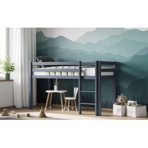 Flair Elara Wooden Shorty Mid Sleeper Bed in Grey Size: Junior Grey Junior Flair Elara Wooden Shorty Mid Sleeper Bed in Grey Size: Junior Grey Junior