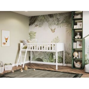 Flair Bea Shorty Mid Sleeper Cabin Bed in White Size: Junior White Junior Flair Bea Shorty Mid Sleeper Cabin Bed in White Size: Junior White Junior