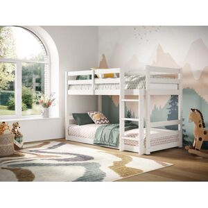 Flair Shasha Low Shorty Bunk Bed in White Size: Junior White Junior Flair Shasha Low Shorty Bunk Bed in White Size: Junior White Junior