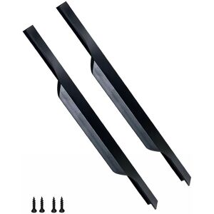 Highdecora Profile Pull Handle for Furniture Wardrobe, Kitchen Cabinet, TV Unit, Drawer (Pack of 2) in Black Size: Large Black Large Highdecora Profile Pull Handle for Furniture Wardrobe, Kitchen Cabinet, TV Unit, Drawer (Pack of 2) in Black Size: Large Black Large